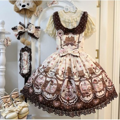 Good Night Mie Mie Chocolate Cat Blouse and JSK(Pre-Order)